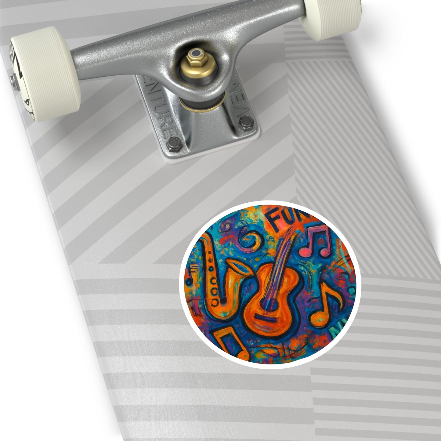 "Abstract Funk" Musical Art Sticker - MusicandydesignsPaper products