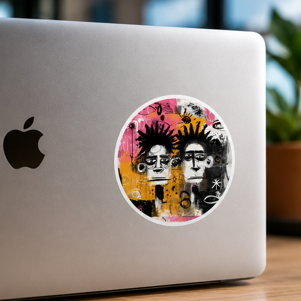Abstract Street Art Round Sticker Set Colorful Urban Graffiti Laptop Decal For Laptops Water Bottles And Phone Cases