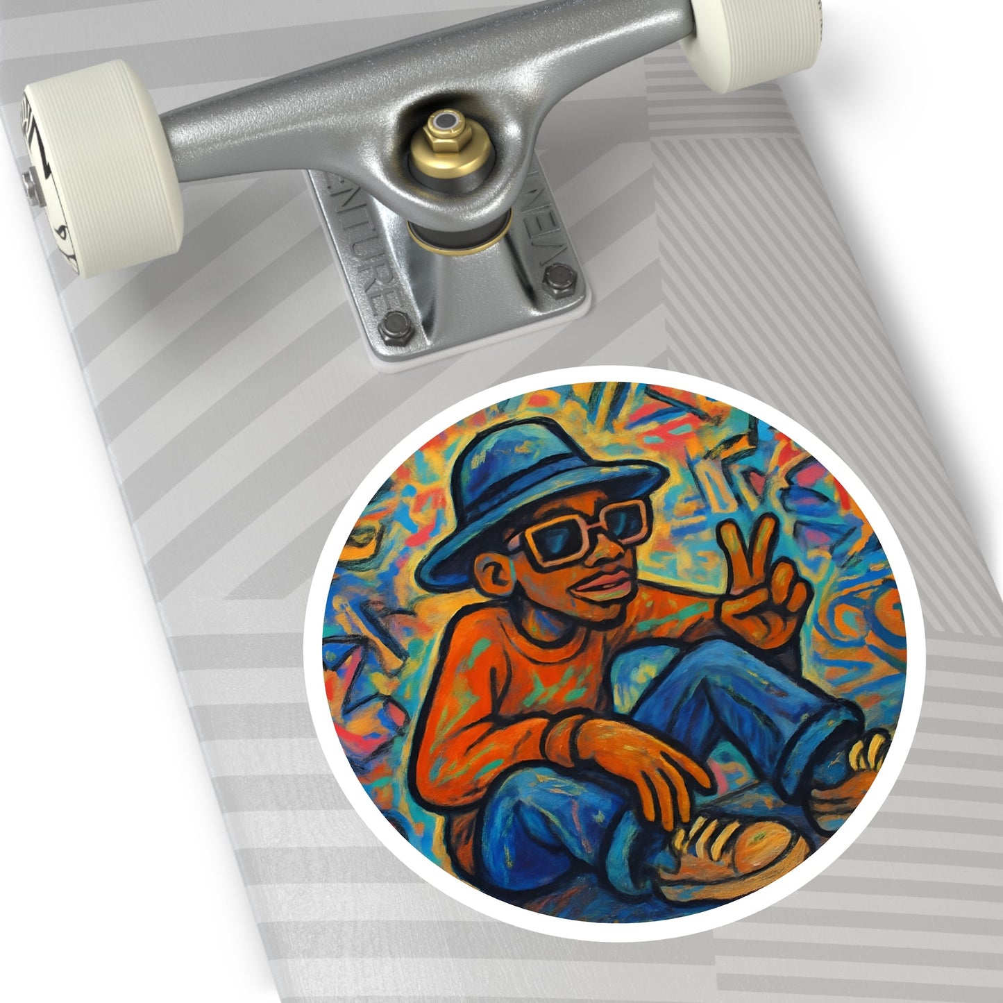 "Funky Peace" Street Art Sticker - MusicandydesignsPaper products