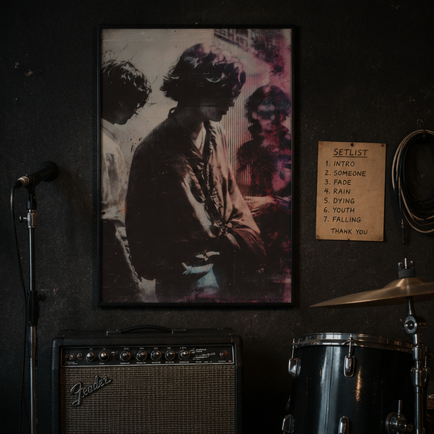 Vintage Rock Band Matte Poster Retro Portrait Wall Art Giclee Print On Archival Museum Grade Paper