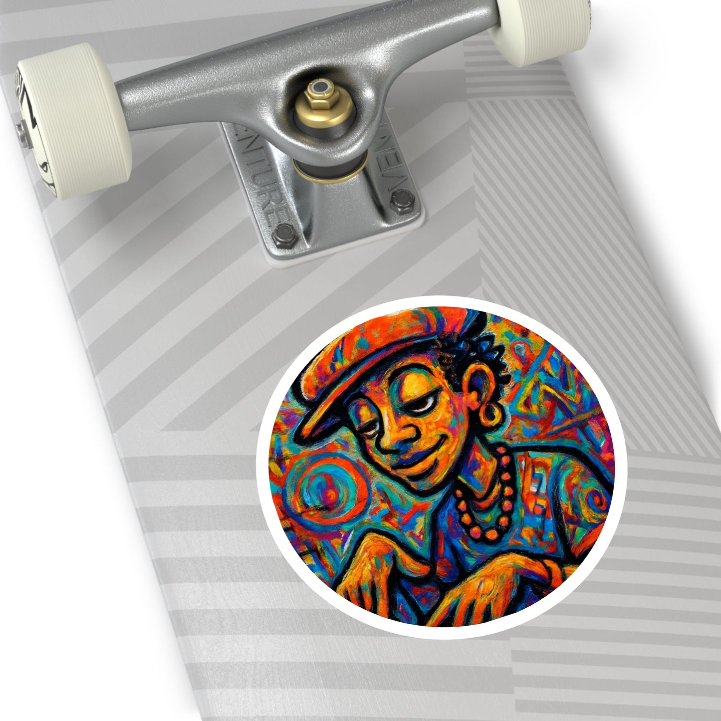 "Street Groove" Musician Sticker - MusicandydesignsPaper products