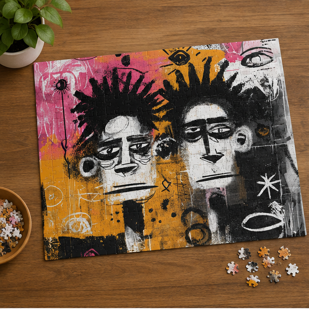 Abstract Street Art Portrait Puzzle Featuring Urban Graffiti Jigsaw 110 To 1014 Pieces