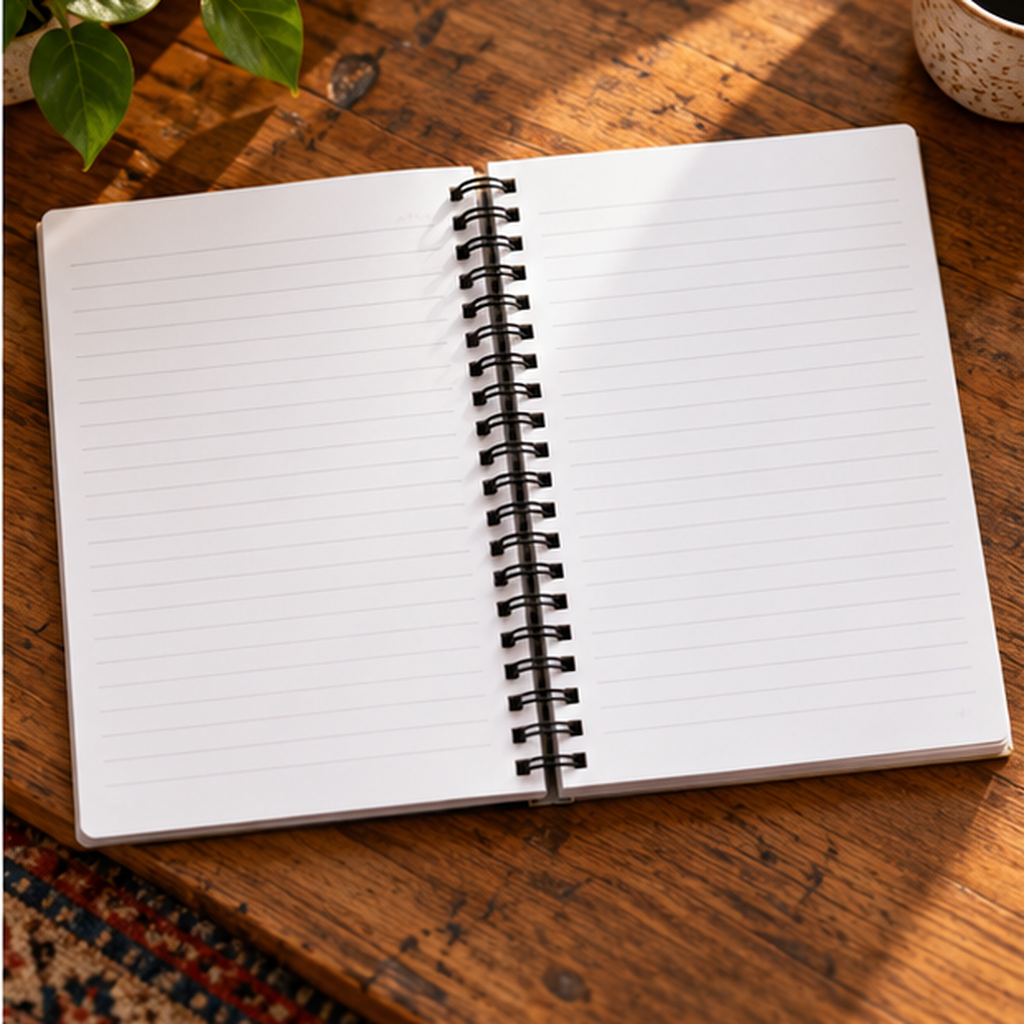 Acoustic Guitar Duo Spiral Notebook – Watercolor Music Journal, Lined Musician Notebook, Vintage Guitar Lover Gift