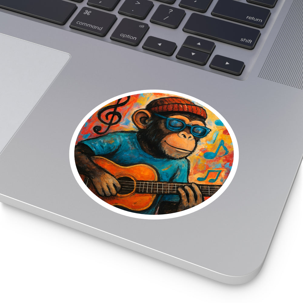 "Funky Folk" Chimp Sticker