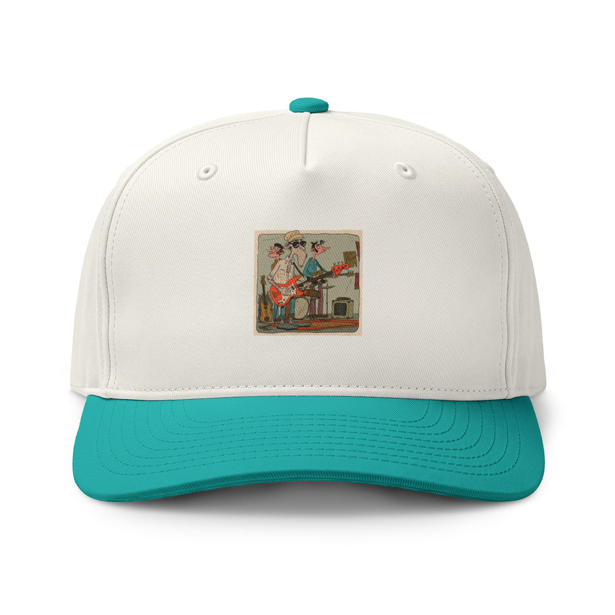 Vintage Classroom Patch Cap, Retro Music Hat, Guitar Band Baseball Cap, Artistic Two Tone Hat, Music Lover Gift, Vintage Music Cap