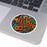 Mellow Music Round Sticker — Colorful Guitar & Vibes Vinyl Decal (Indoor/Outdoor)