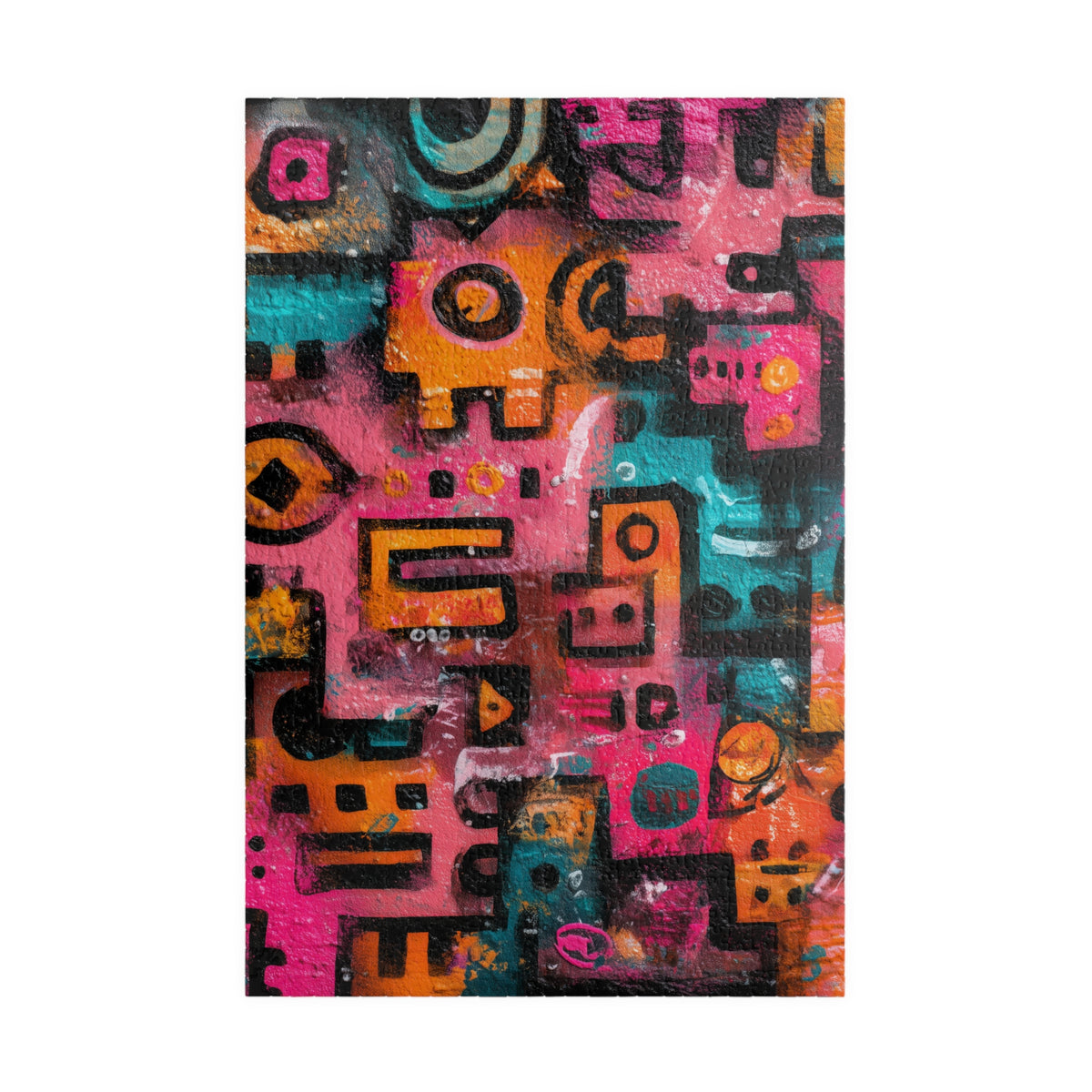 Abstract Graffiti Jigsaw Puzzle – Colorful Neon Street Art  Bold Colors. Abstract Energy. A Puzzle with Personality.