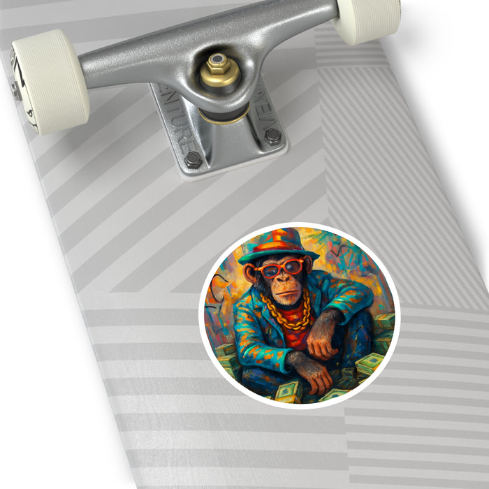 "Hip Hop Mogul" Chimp Sticker