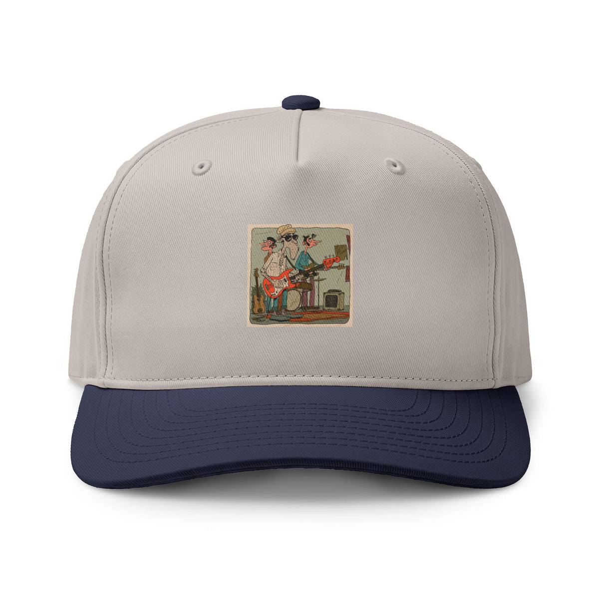 Vintage Classroom Patch Cap, Retro Music Hat, Guitar Band Baseball Cap, Artistic Two Tone Hat, Music Lover Gift, Vintage Music Cap