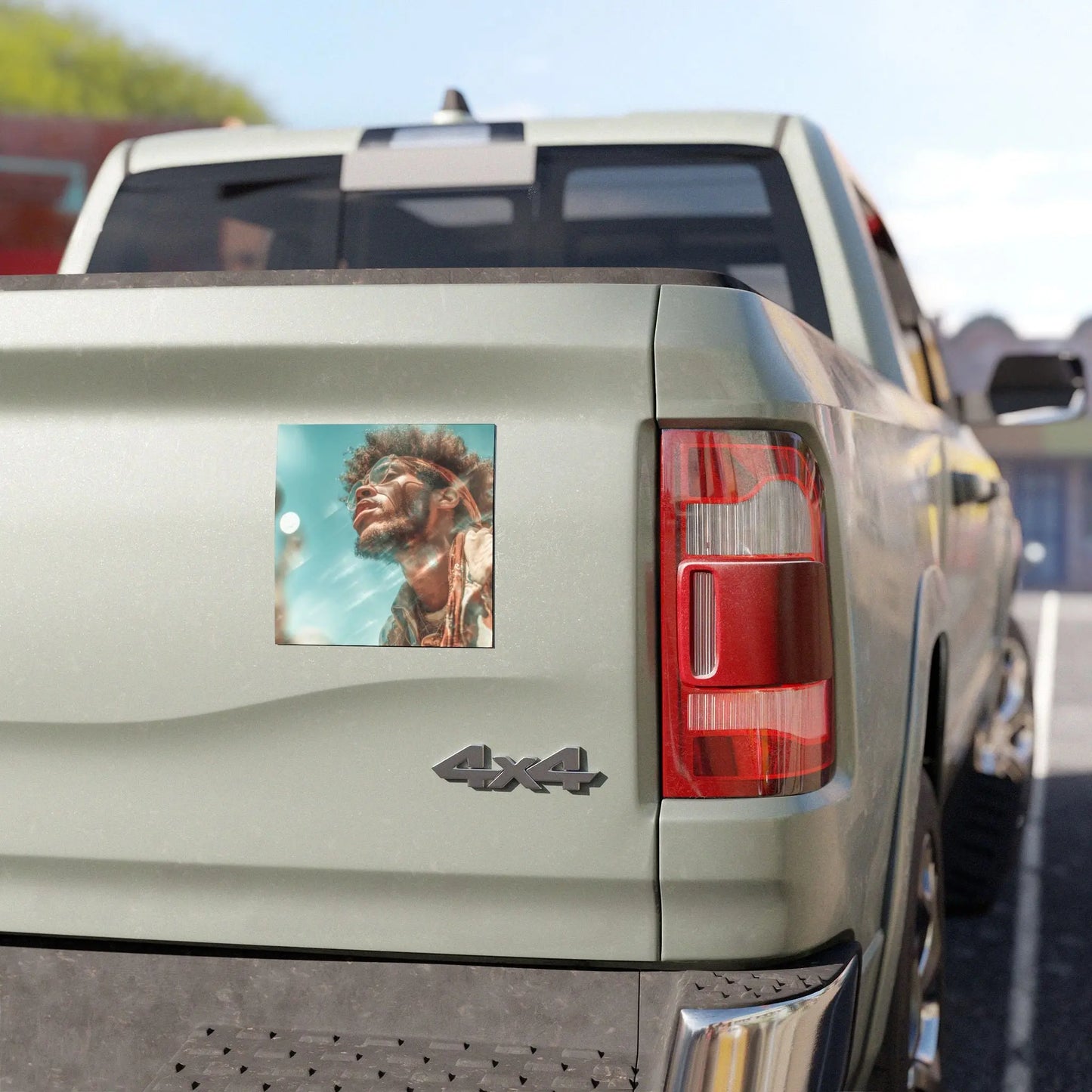 Retro Vibes Car Magnet Vintage Sunlit Portrait Teal Skies And Retro Color Shifts For Bumpers And Tailgates Printify