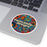 Music Andy Designs Round Sticker — Colorful Psychedelic Music Art Sticker (Indoor/Outdoor)