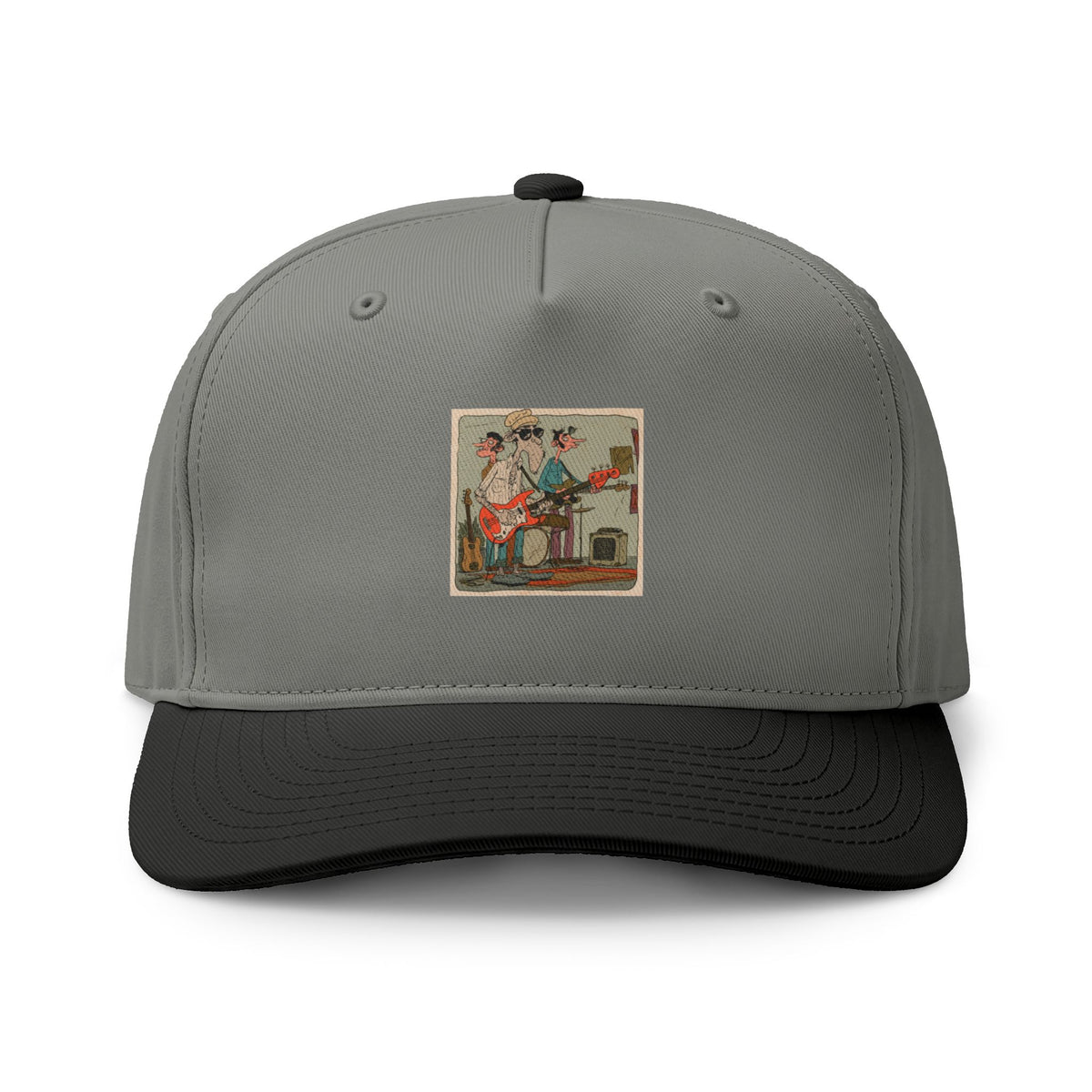 Vintage Classroom Patch Cap, Retro Music Hat, Guitar Band Baseball Cap, Artistic Two Tone Hat, Music Lover Gift, Vintage Music Cap