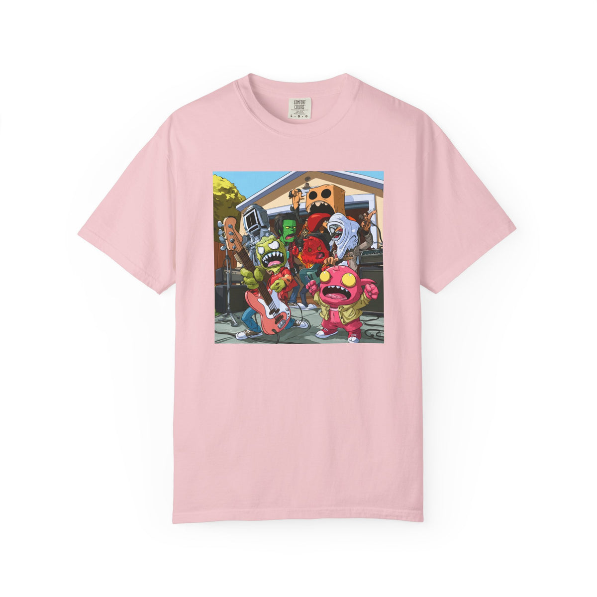Cartoon Monster Band T-Shirt, Retro Music Tee, Funny Monster Rock Shirt, Porch Party Shirt, Colorful Band Tee, Music Lover Gift