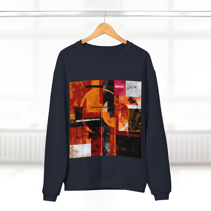 Navy blue sweatshirt with abstract design 