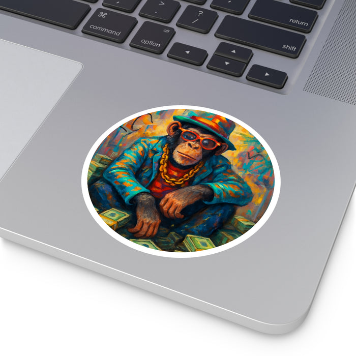 "Hip Hop Mogul" Chimp Sticker