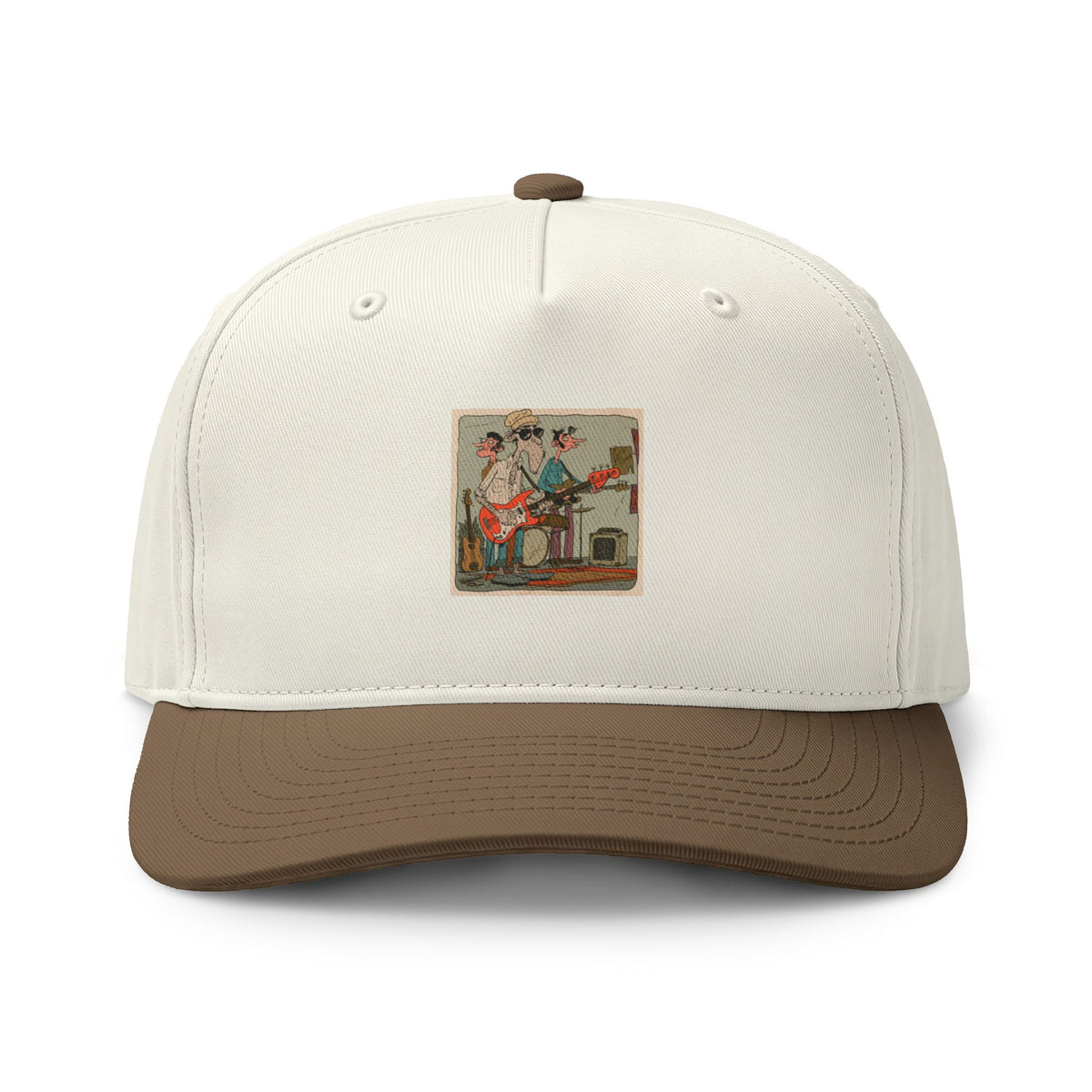 Vintage Classroom Patch Cap, Retro Music Hat, Guitar Band Baseball Cap, Artistic Two Tone Hat, Music Lover Gift, Vintage Music Cap