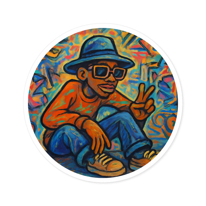 "Funky Peace" Street Art Sticker