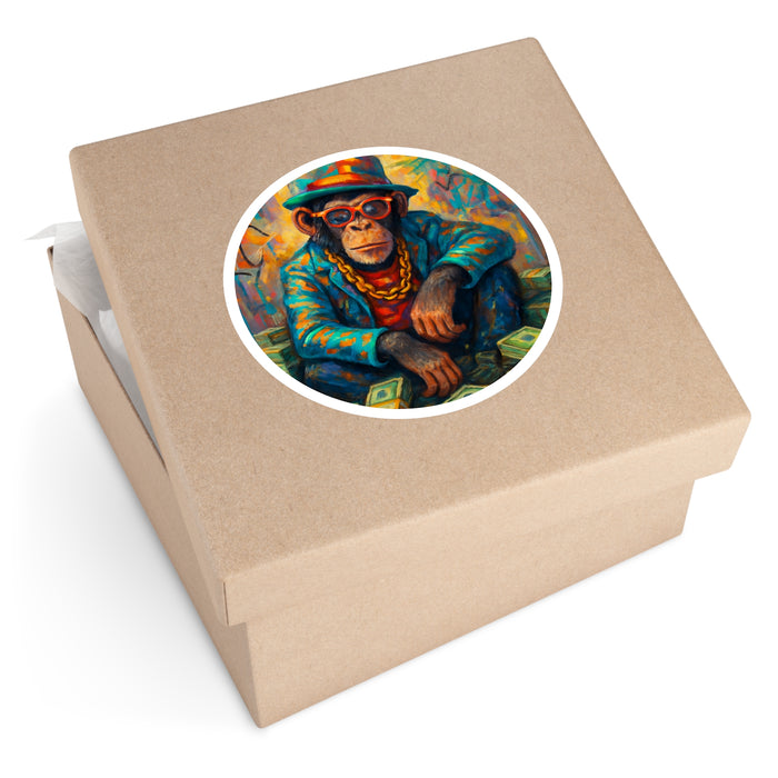 "Hip Hop Mogul" Chimp Sticker