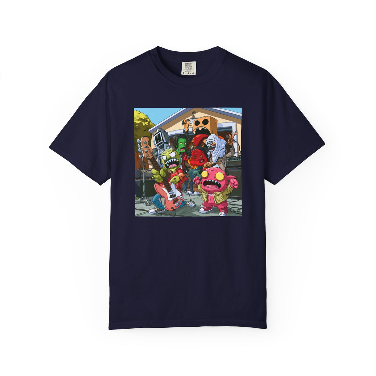 Cartoon Monster Band T-Shirt, Retro Music Tee, Funny Monster Rock Shirt, Porch Party Shirt, Colorful Band Tee, Music Lover Gift