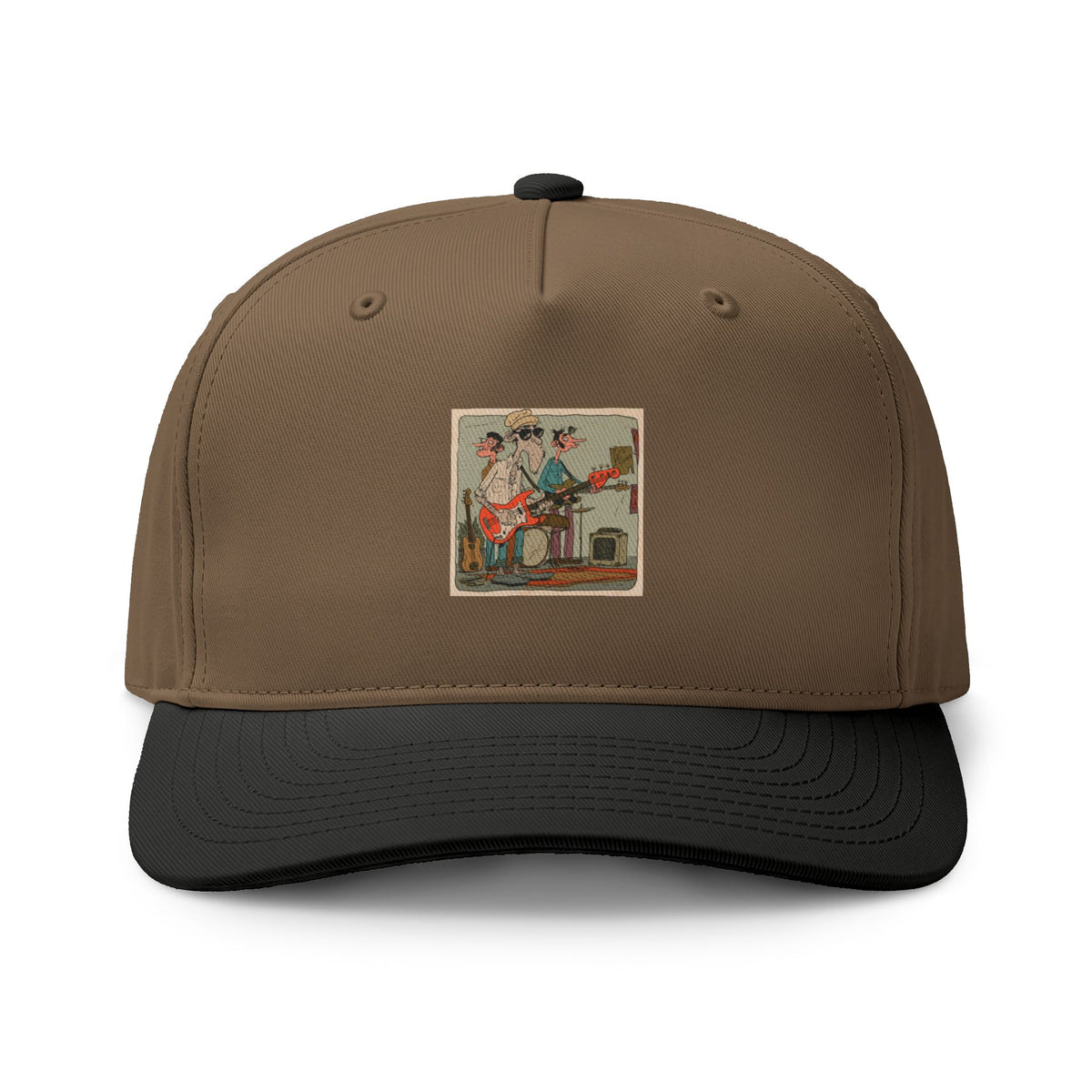 Vintage Classroom Patch Cap, Retro Music Hat, Guitar Band Baseball Cap, Artistic Two Tone Hat, Music Lover Gift, Vintage Music Cap