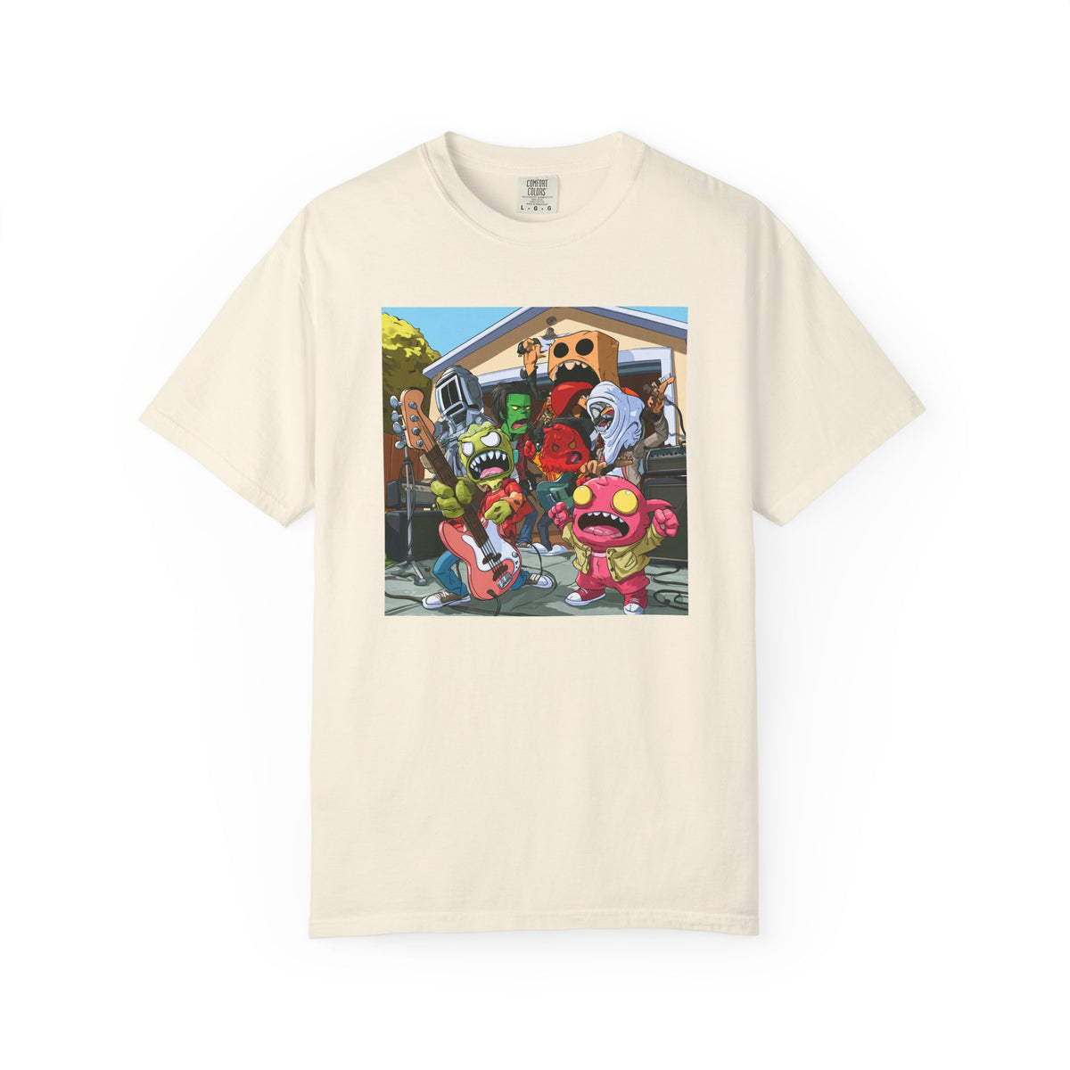 Cartoon Monster Band T-Shirt, Retro Music Tee, Funny Monster Rock Shirt, Porch Party Shirt, Colorful Band Tee, Music Lover Gift
