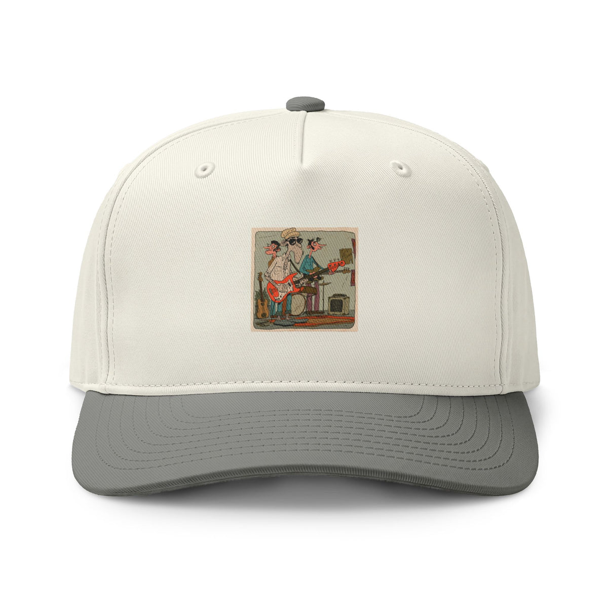 Vintage Classroom Patch Cap, Retro Music Hat, Guitar Band Baseball Cap, Artistic Two Tone Hat, Music Lover Gift, Vintage Music Cap