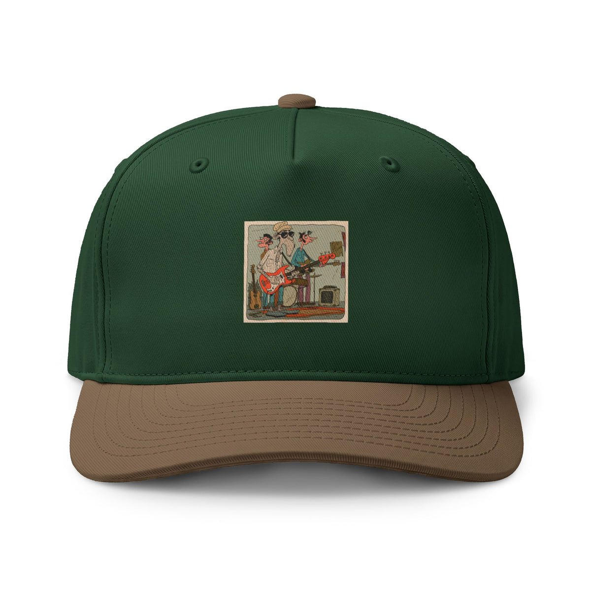 Vintage Classroom Patch Cap, Retro Music Hat, Guitar Band Baseball Cap, Artistic Two Tone Hat, Music Lover Gift, Vintage Music Cap