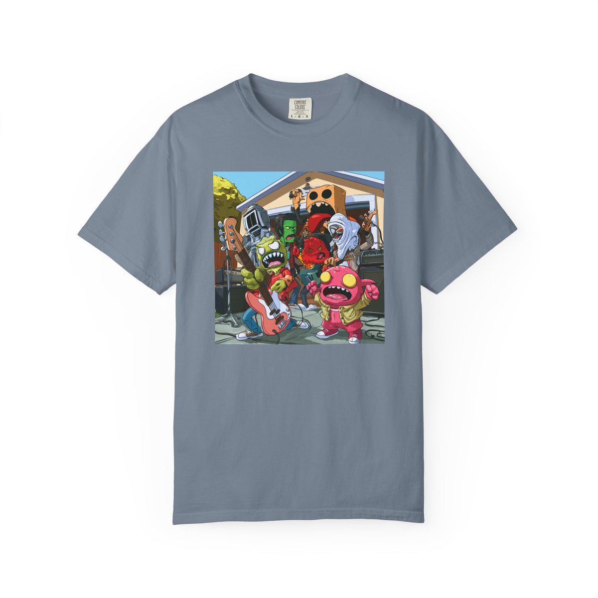 Cartoon Monster Band T-Shirt, Retro Music Tee, Funny Monster Rock Shirt, Porch Party Shirt, Colorful Band Tee, Music Lover Gift