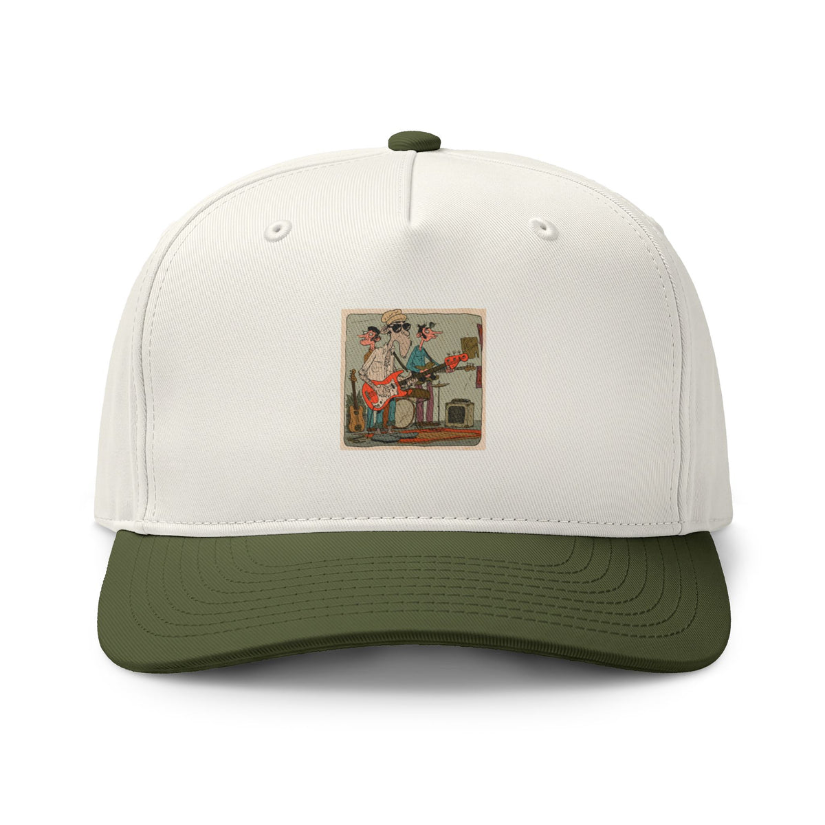 Vintage Classroom Patch Cap, Retro Music Hat, Guitar Band Baseball Cap, Artistic Two Tone Hat, Music Lover Gift, Vintage Music Cap
