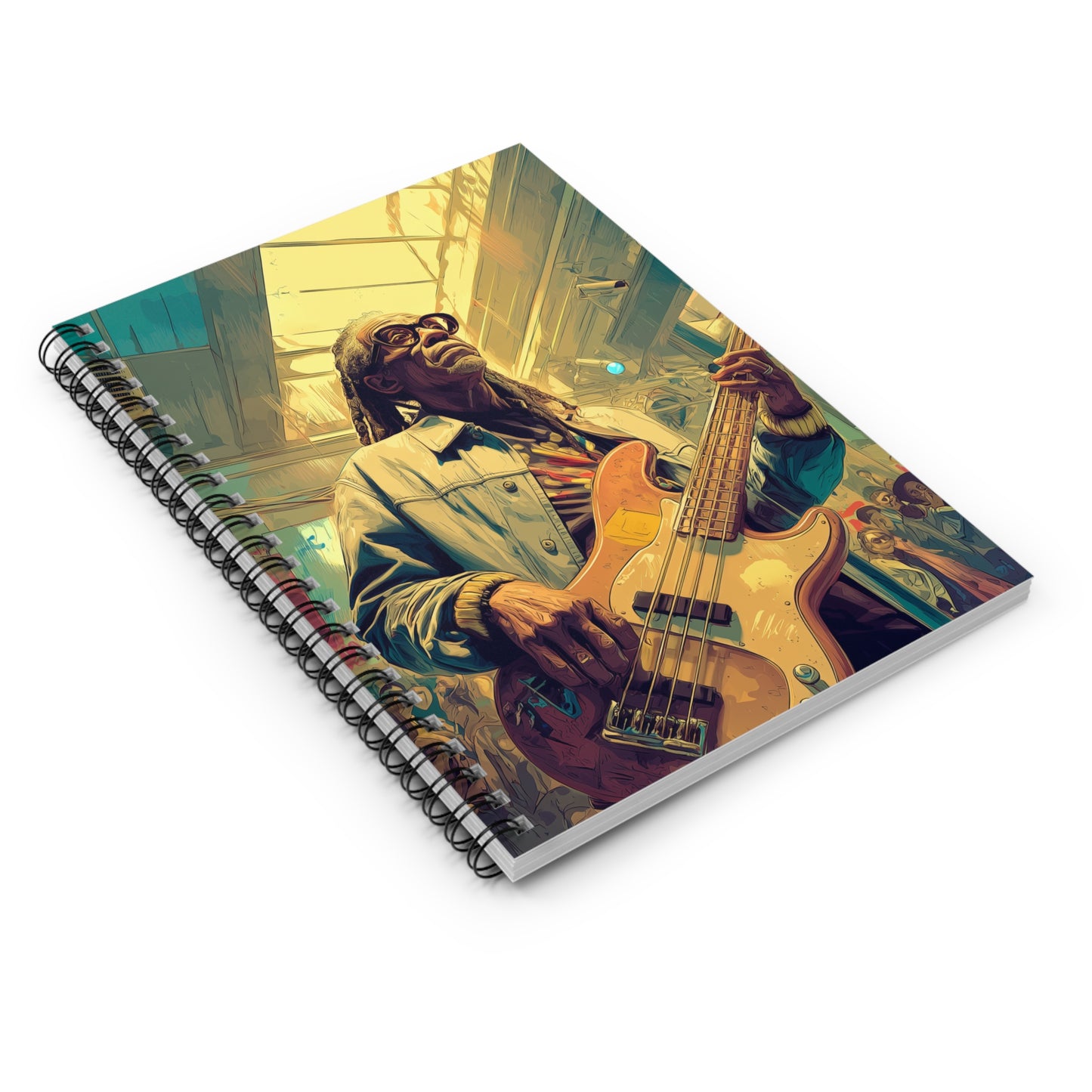 Bass Guitarist Spiral Notebook — Musician Concert Art Journal