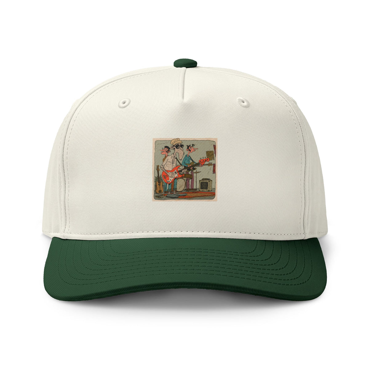 Vintage Classroom Patch Cap, Retro Music Hat, Guitar Band Baseball Cap, Artistic Two Tone Hat, Music Lover Gift, Vintage Music Cap