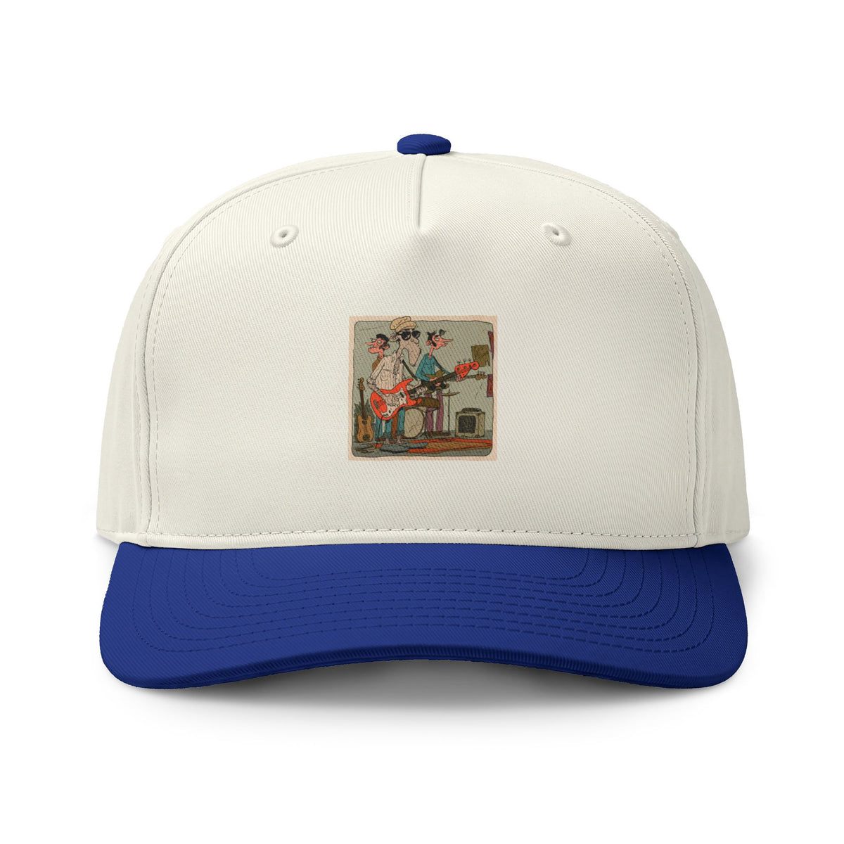 Vintage Classroom Patch Cap, Retro Music Hat, Guitar Band Baseball Cap, Artistic Two Tone Hat, Music Lover Gift, Vintage Music Cap