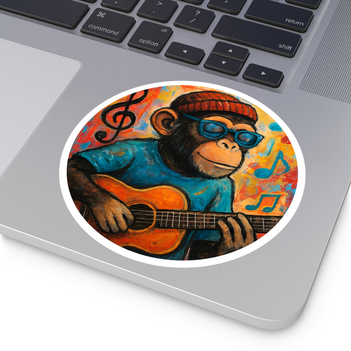 "Funky Folk" Chimp Sticker