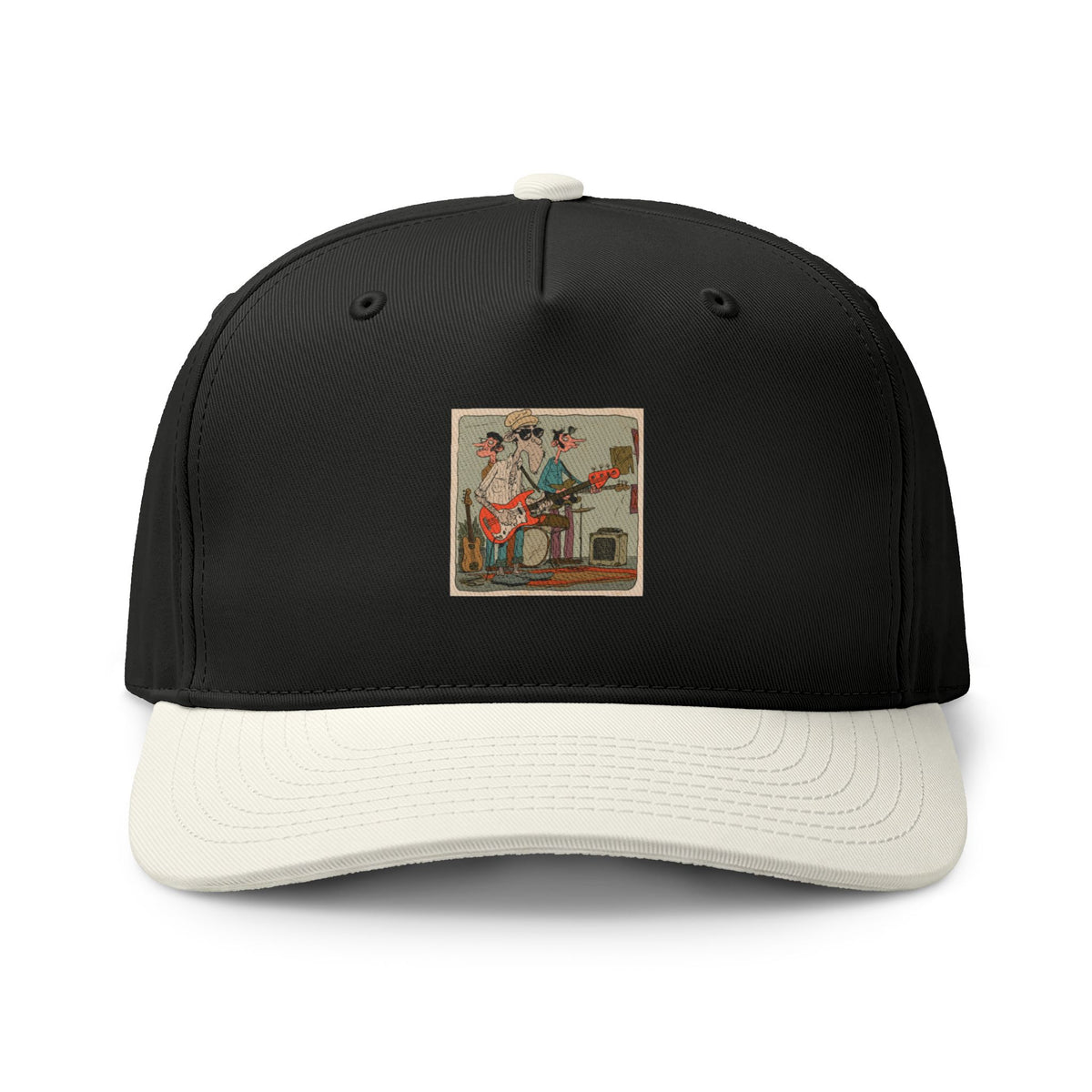 Vintage Classroom Patch Cap, Retro Music Hat, Guitar Band Baseball Cap, Artistic Two Tone Hat, Music Lover Gift, Vintage Music Cap