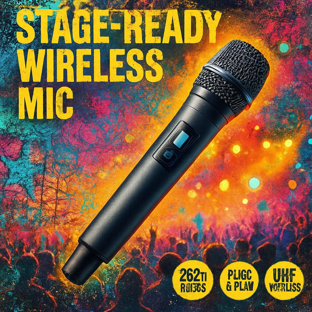 UHF Wireless Rechargeable Microphone - 262FT Range