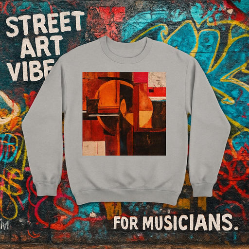 Gray sweatshirt with abstract design 