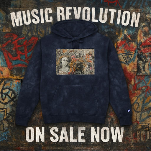 Abstract Pulse Tie‑Dye Champion Hoodie – Music Andy Designs