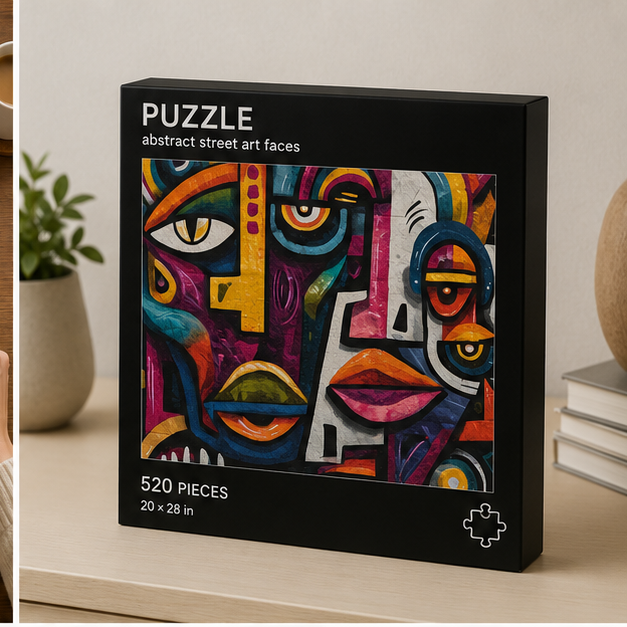 Abstract Street Art Faces Puzzle Colorful Graffiti Jigsaw Puzzle In 110 252 520 1014 Piece Sizes