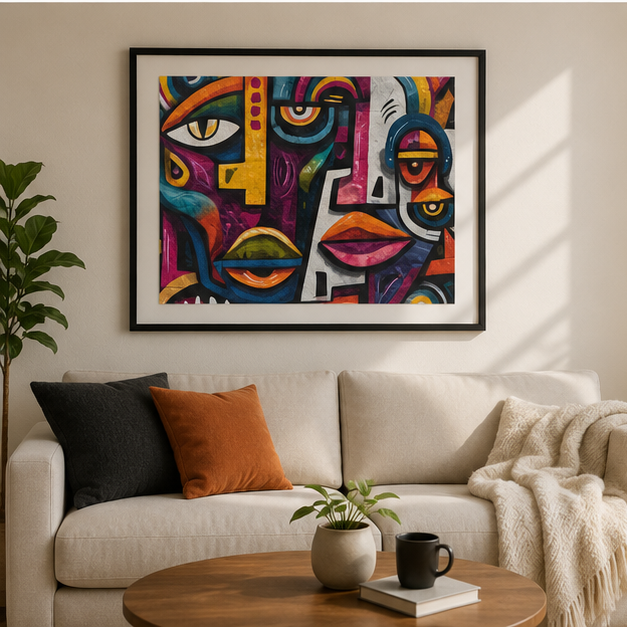 Abstract Street Art Faces Puzzle Colorful Graffiti Jigsaw Puzzle In 110 252 520 1014 Piece Sizes