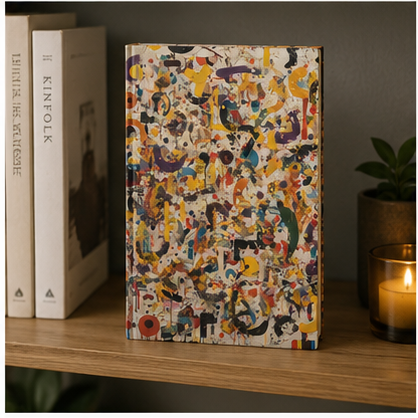 Abstract Color Splash Hardcover Journal Matte Artistic Notebook For Sketching And Notes With 150 Lined Pages
