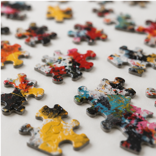 Abstract Color Splash Jigsaw Puzzle 110 252 520 1014 Piece Set for Adults and Teens Vibrant Calming Art Puzzle