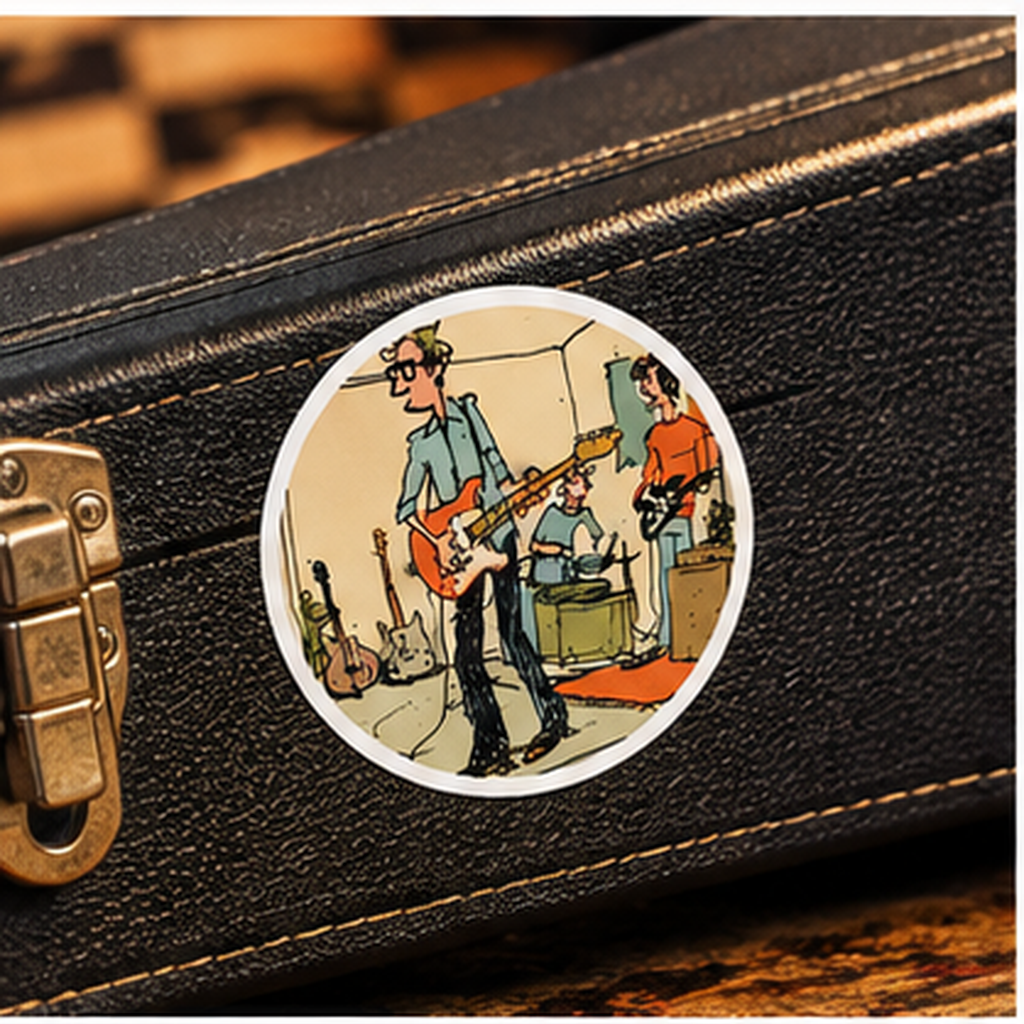 Band Practice Sticker, Retro Indie Rock Band Decal, Vintage Music Sticker, Guitar Player Art, Musician Gift, Garage Band Vinyl Sticker