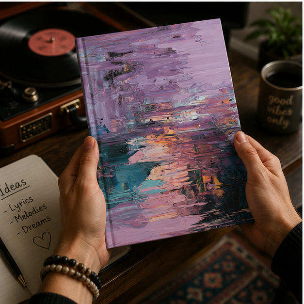 Cassette Tape Hardcover Journal With Holographic Retro Design For Music Lovers And Lined Pages