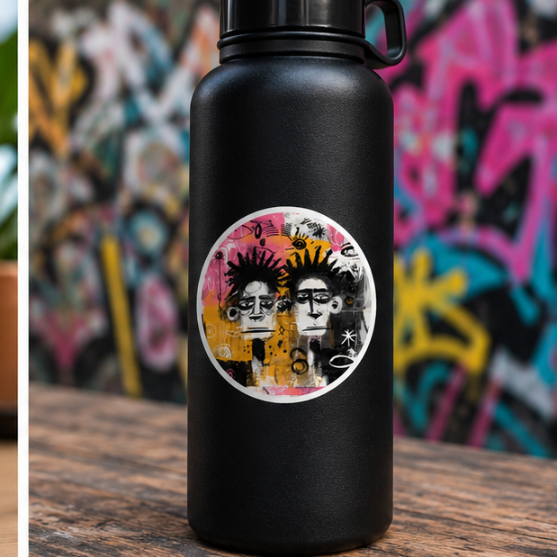 Abstract Street Art Round Sticker Set Colorful Urban Graffiti Laptop Decal For Laptops Water Bottles And Phone Cases