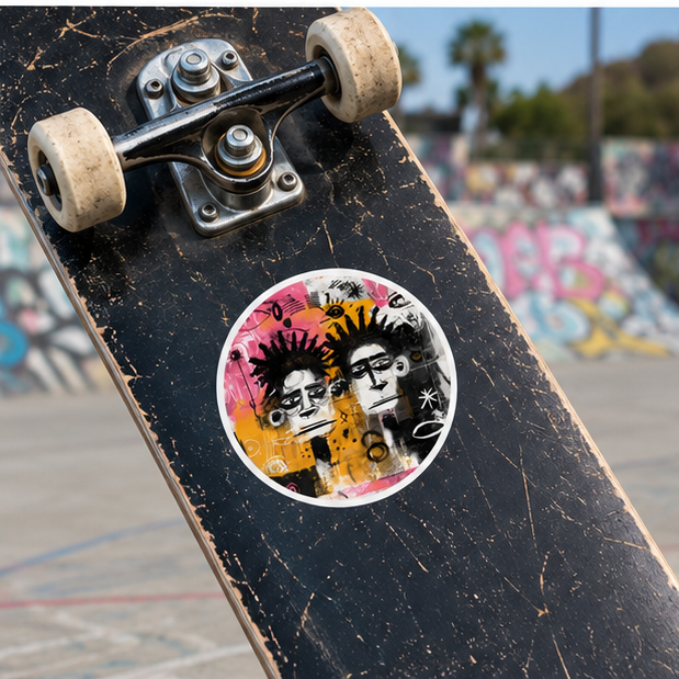 Abstract Street Art Round Sticker Set Colorful Urban Graffiti Laptop Decal For Laptops Water Bottles And Phone Cases
