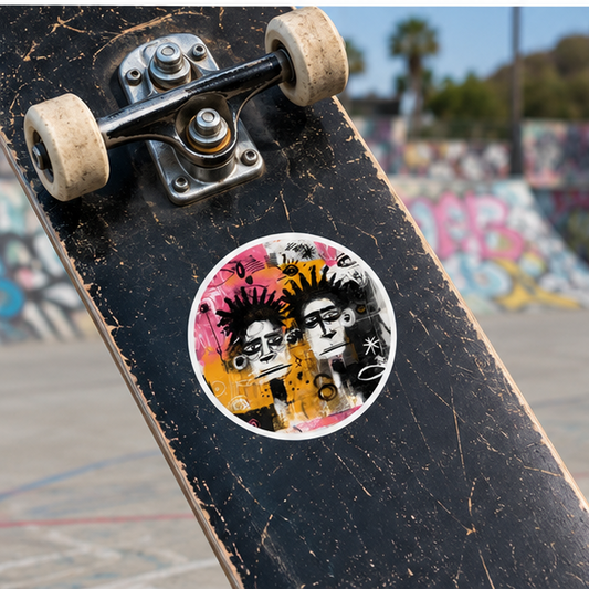 Abstract Street Art Round Sticker Set Colorful Urban Graffiti Laptop Decal For Laptops Water Bottles And Phone Cases