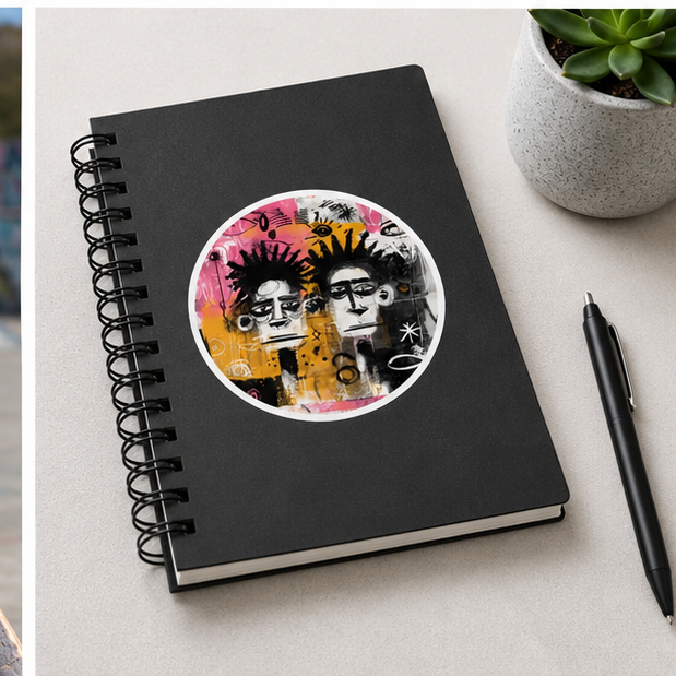 Abstract Street Art Round Sticker Set Colorful Urban Graffiti Laptop Decal For Laptops Water Bottles And Phone Cases