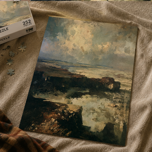 Coastal Seascape Jigsaw Puzzle Vintage Ocean Painting 110 To 1014 Pieces Premium Quiet Time Gift