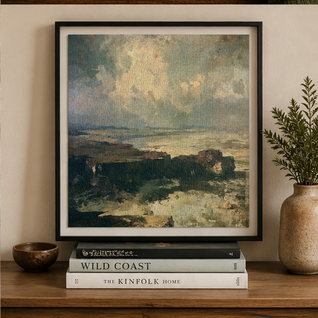 Coastal Seascape Jigsaw Puzzle Vintage Ocean Painting 110 To 1014 Pieces Premium Quiet Time Gift