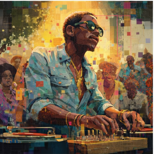 DJ Vibes Spiral Notebook 6x8 Inch Retro Musician Art Ruled Notebook For Lyrics Set Lists Journaling